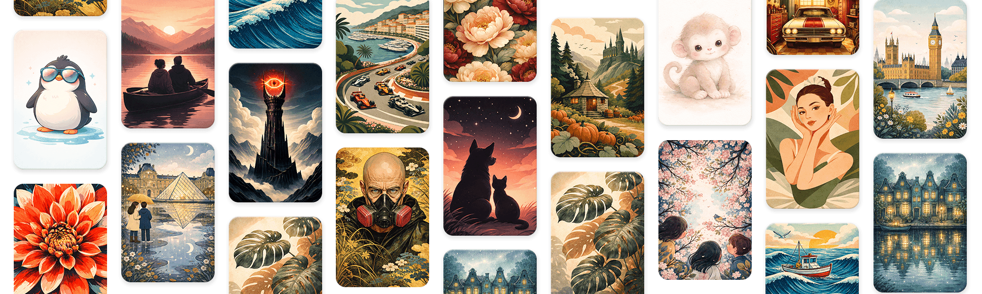 AI-generated artwork showcase